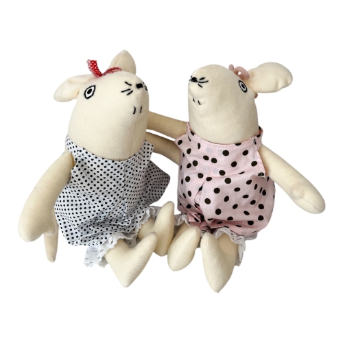 Przytulanka mysz 40 cm w sukience.JPG