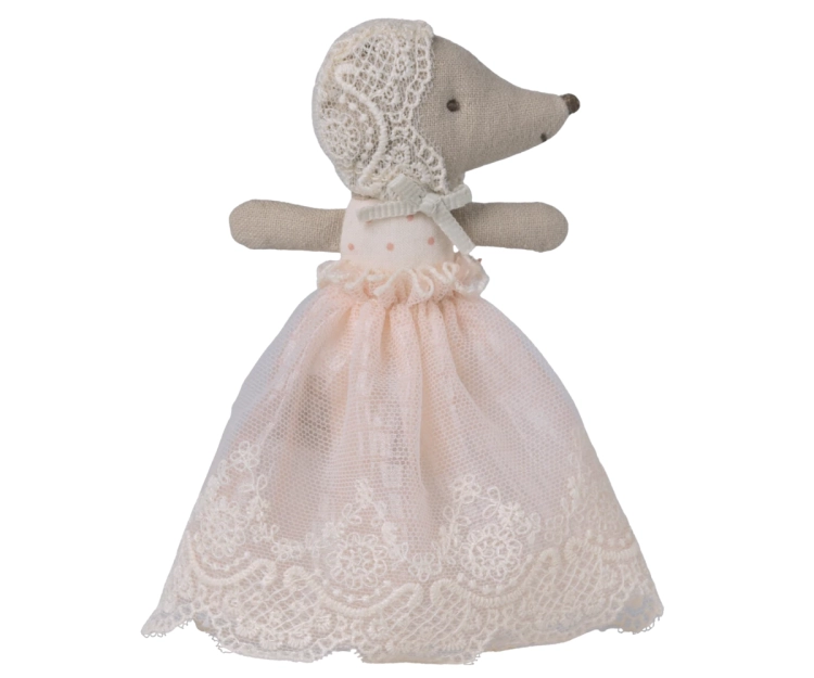 maileg myszka baby w sukience powder pink.webp